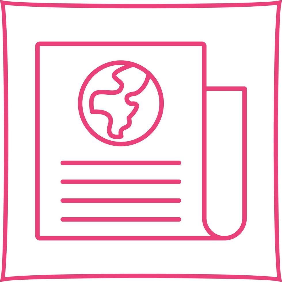 Newspaper Line Icon vector
