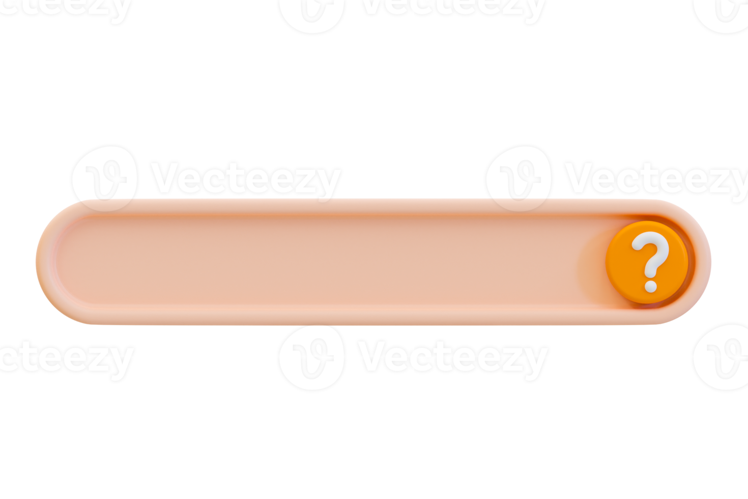 3d minimal leer Suche Bar mit ein Frage Symbol Taste. Antworten finden Konzept. die meisten fragte Frage. 3d Rendern Illustration. png