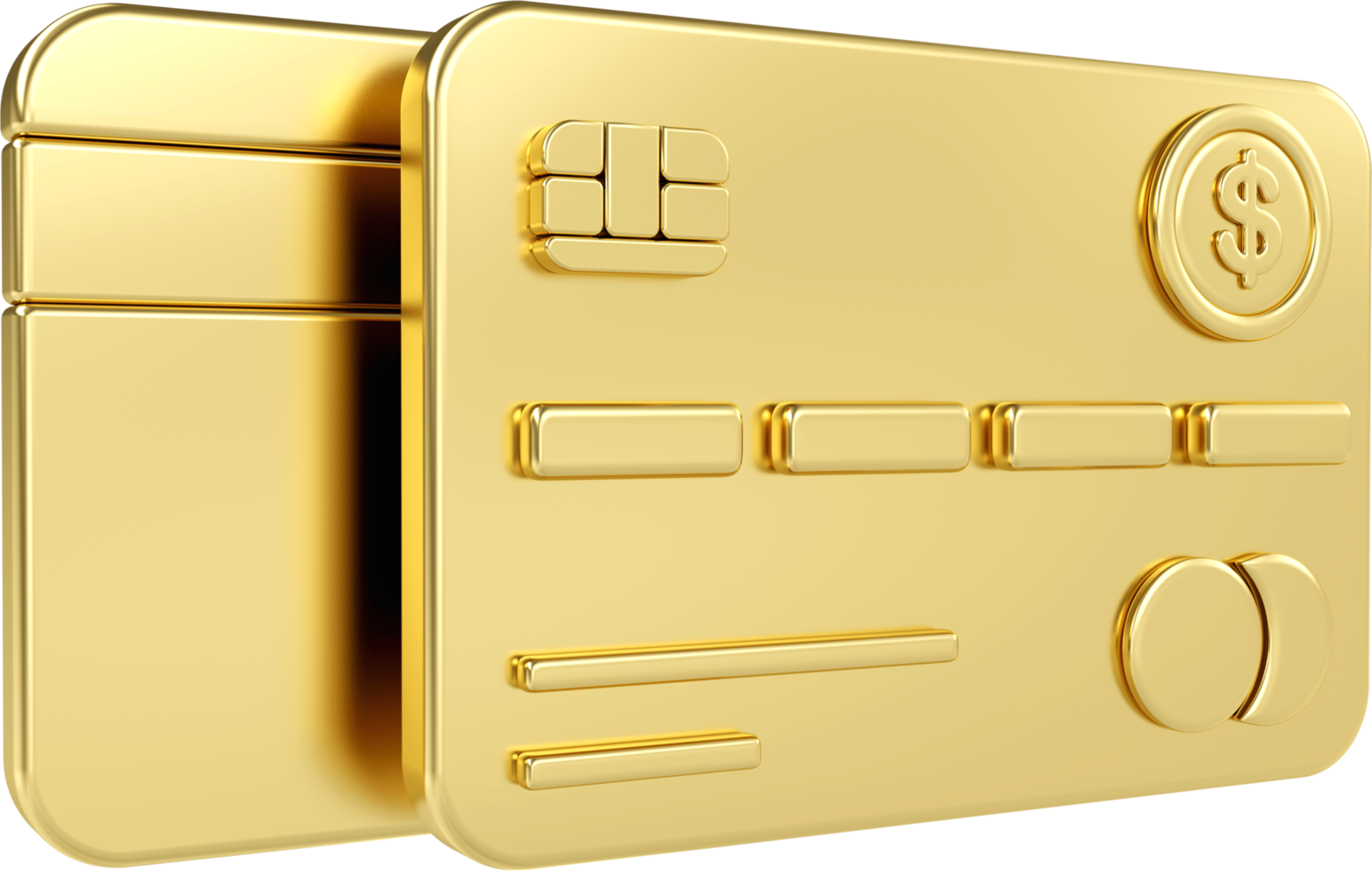 Gold metal credit card money icon. online payment credit card 3d with payment protection concept. business finance, online banking and online shopping png