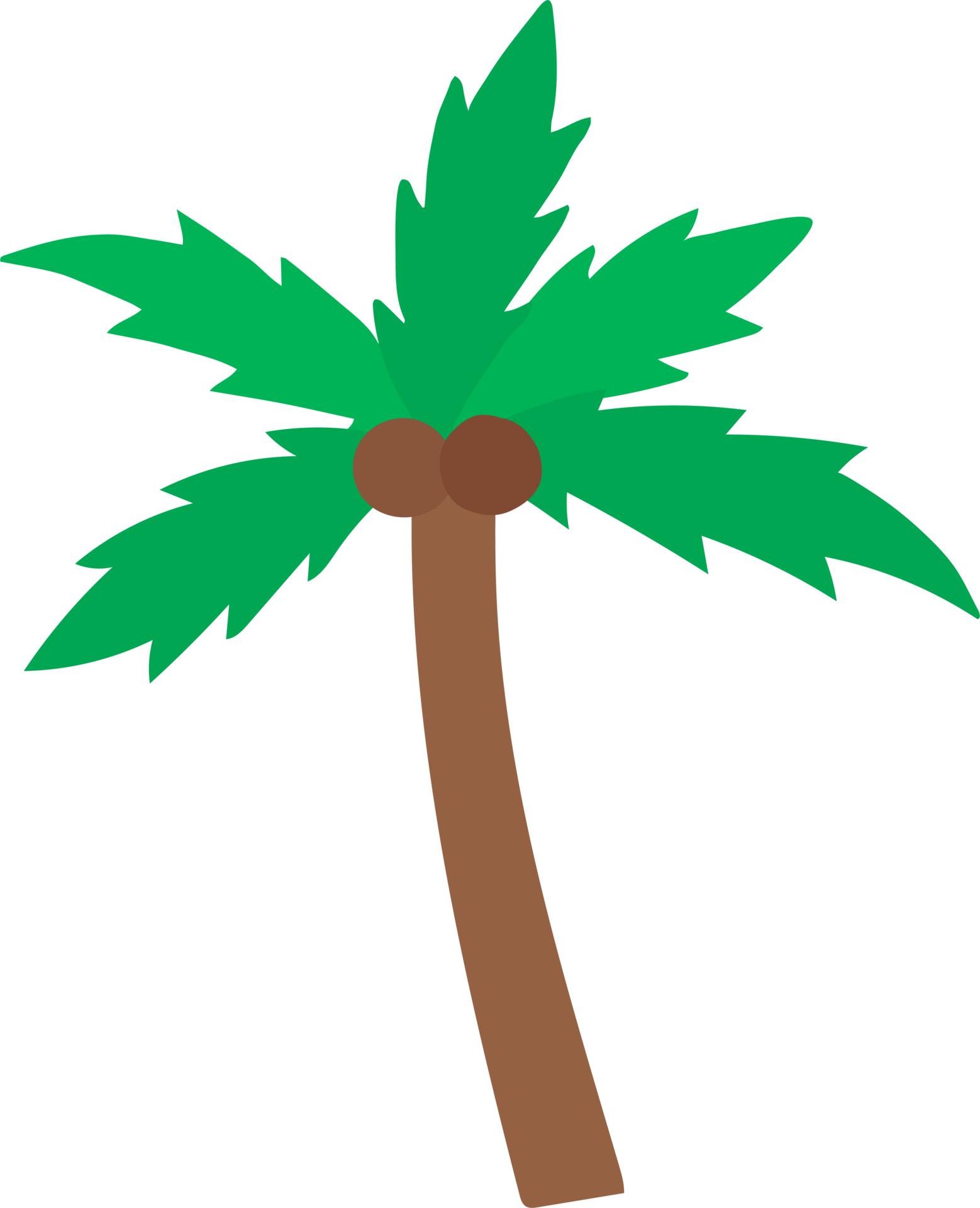 Free coconut tree illustration hand drawn style 19985635 PNG with ...