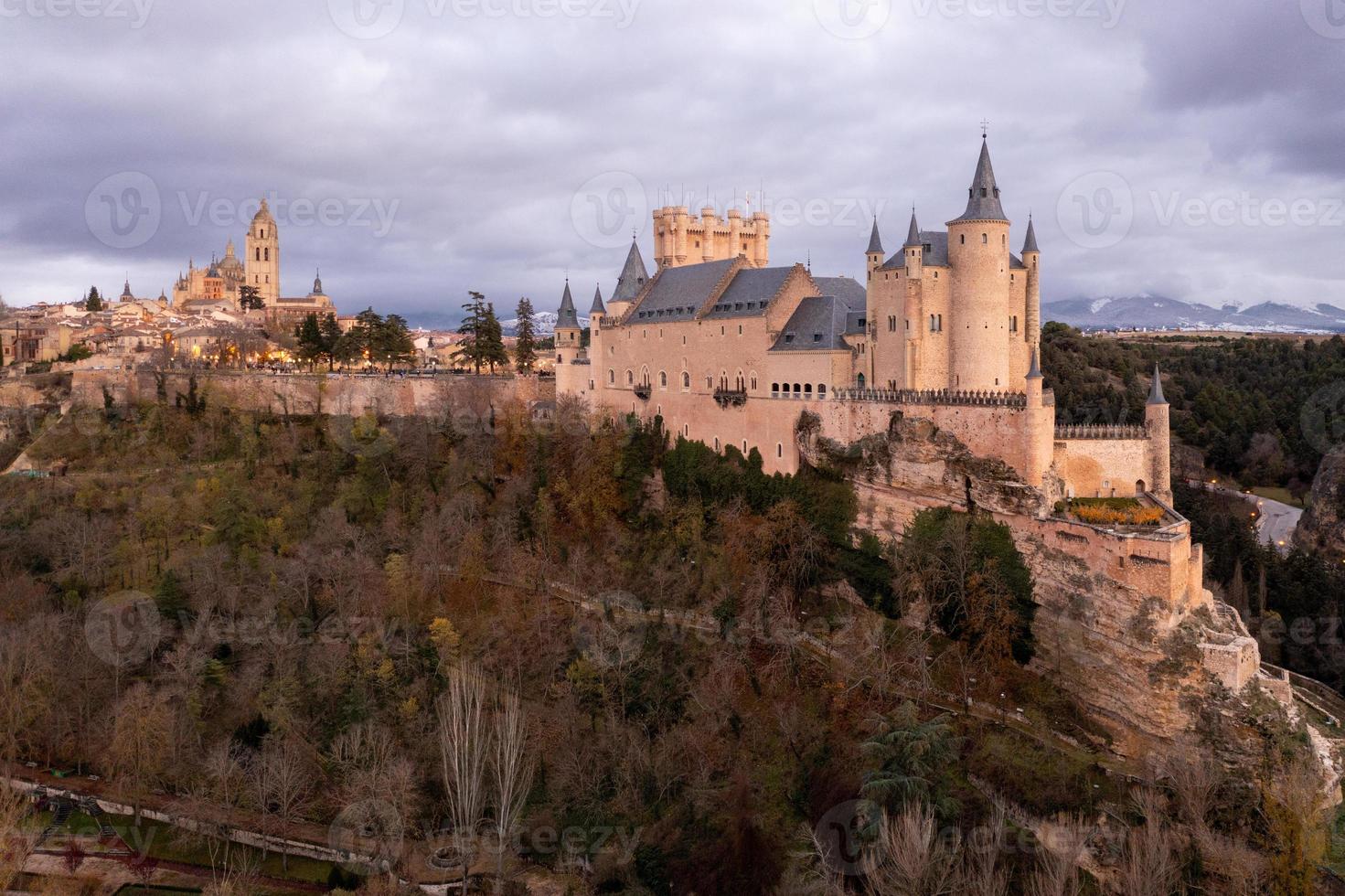 Alcazar Castle in Segovia, Spain. It is a medieval castle located in the city of Segovia, in Castile and Leon, Spain. photo