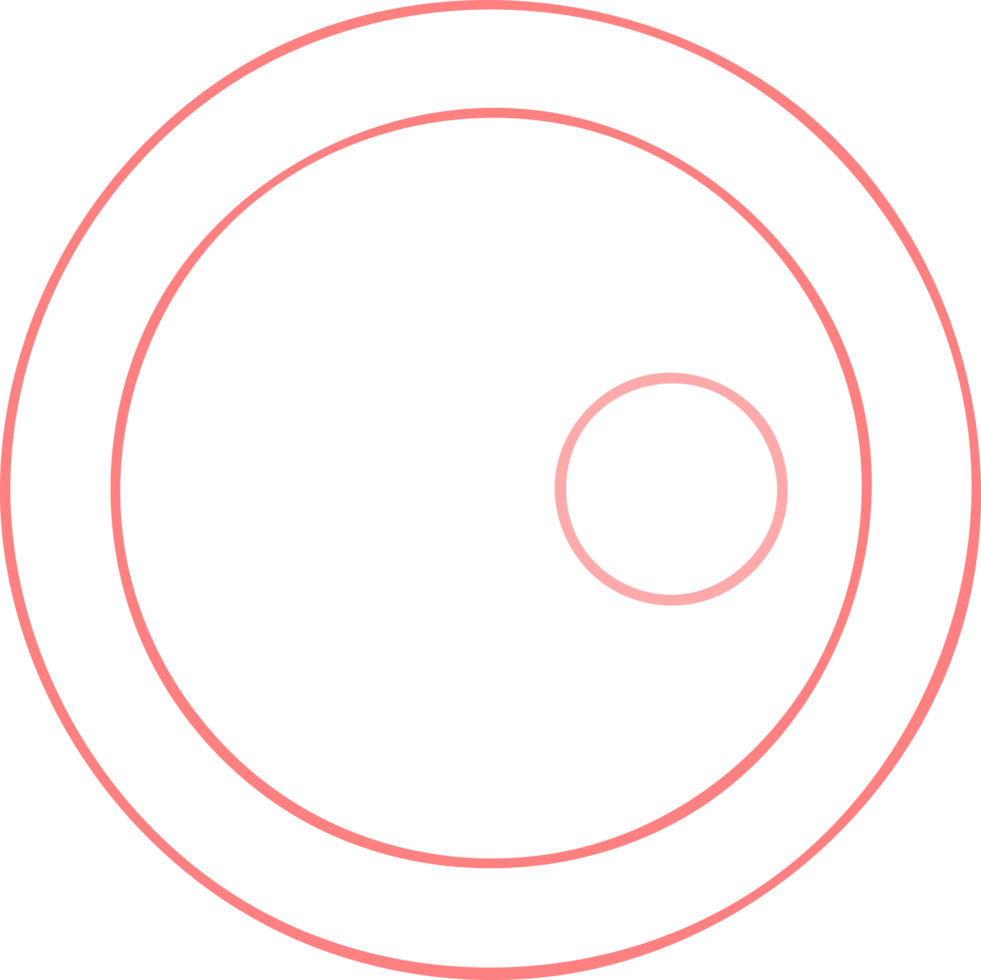 Circle With Right Side Single Dot png
