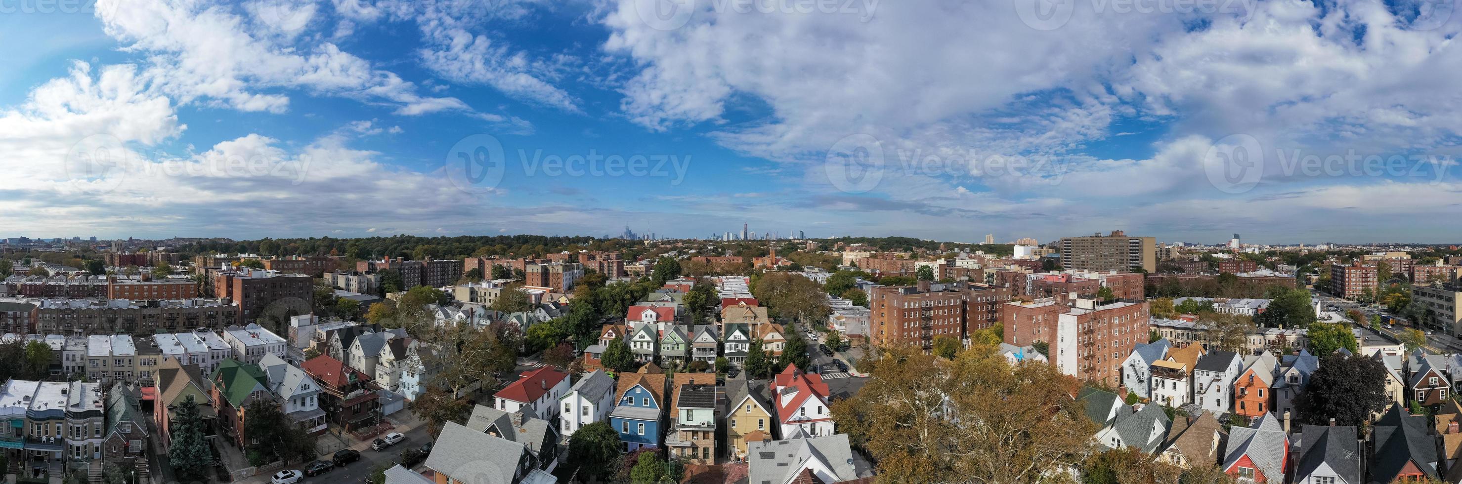 Manhattan city landscape view from Kensington, Brooklyn, New York. photo