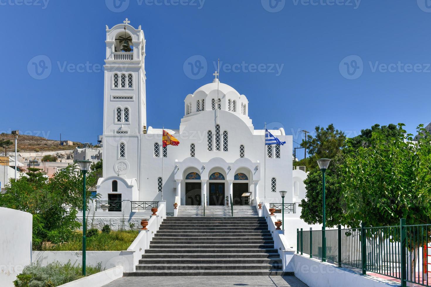 The Holy Church of Panagia Mesani in Emporio, Santorini, Greece. photo