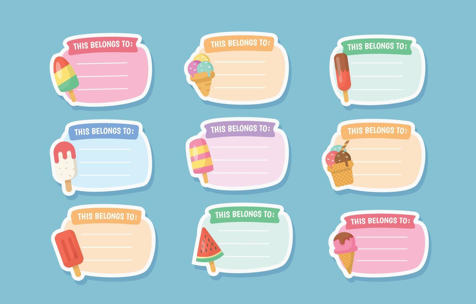 Belongs to Popsicle Ice Cream Sticker Collection vector