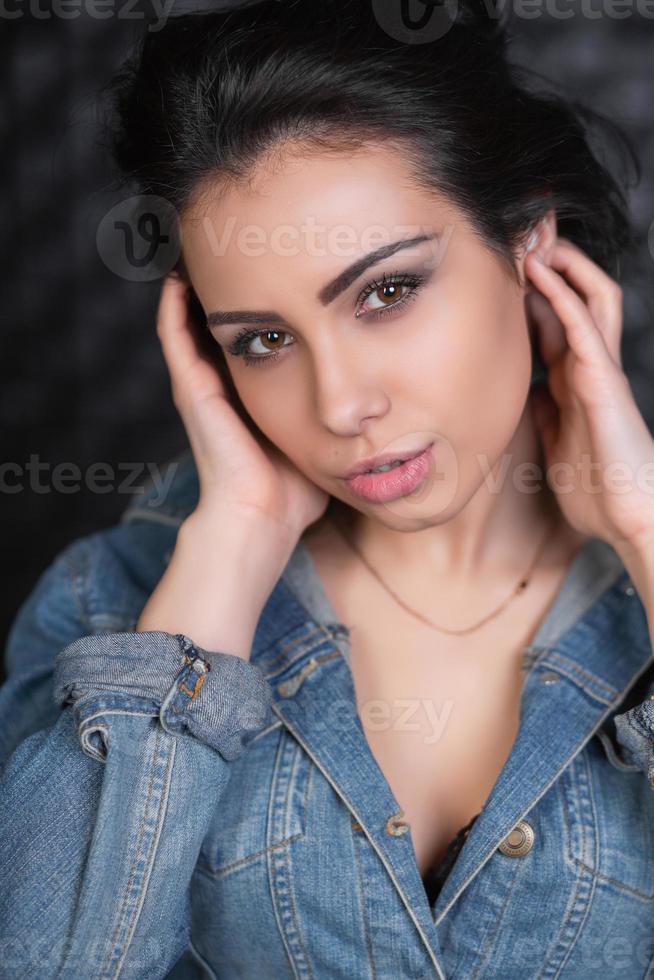 Portrait of a young beautiful woman photo