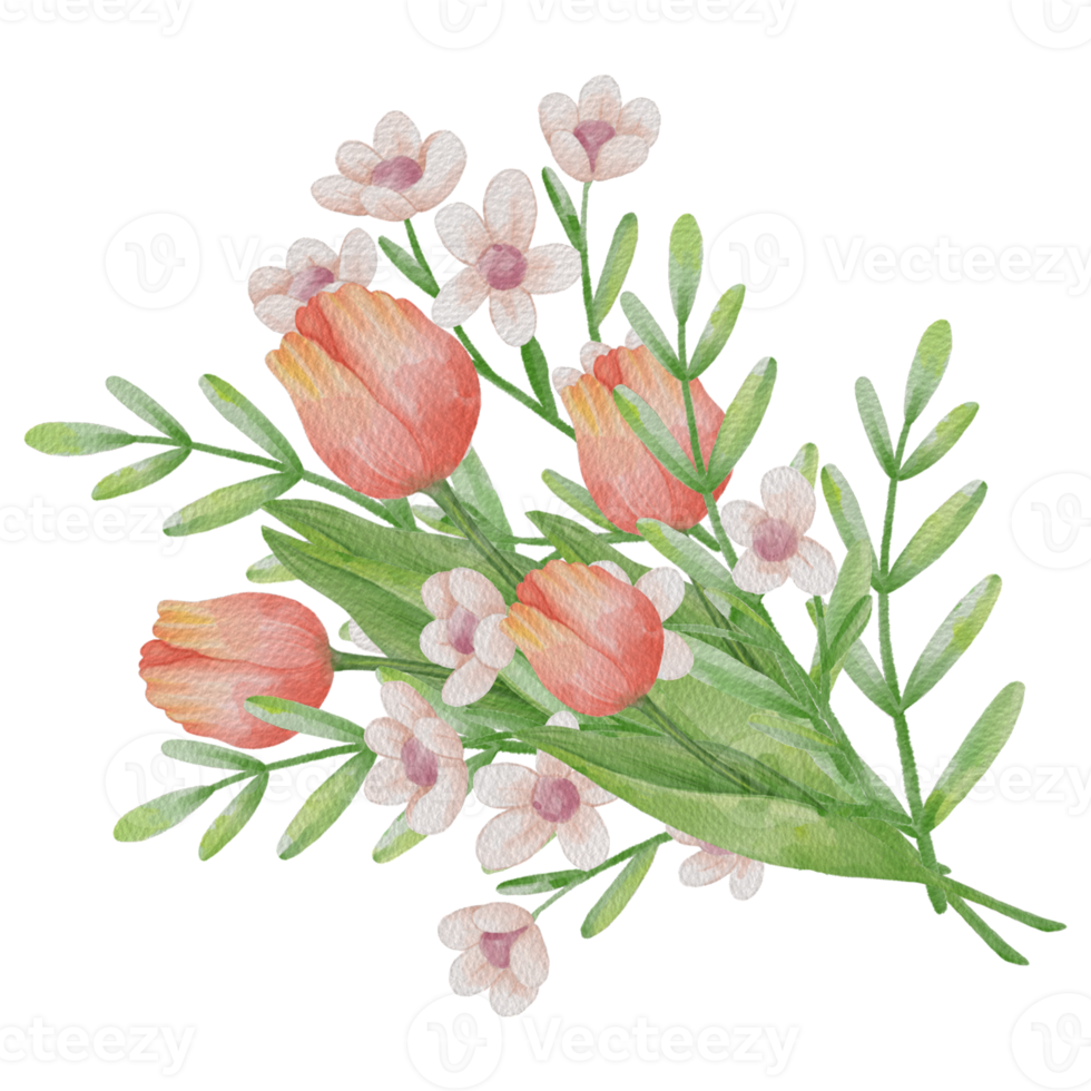 Spring element cartoon watercolor decor png