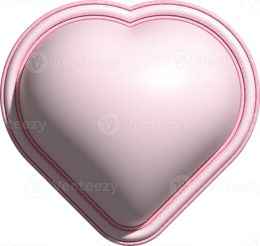 3d cute heart decoration png