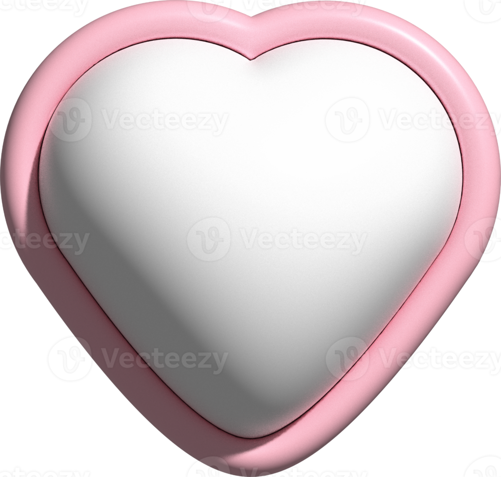 3d cute heart decoration png