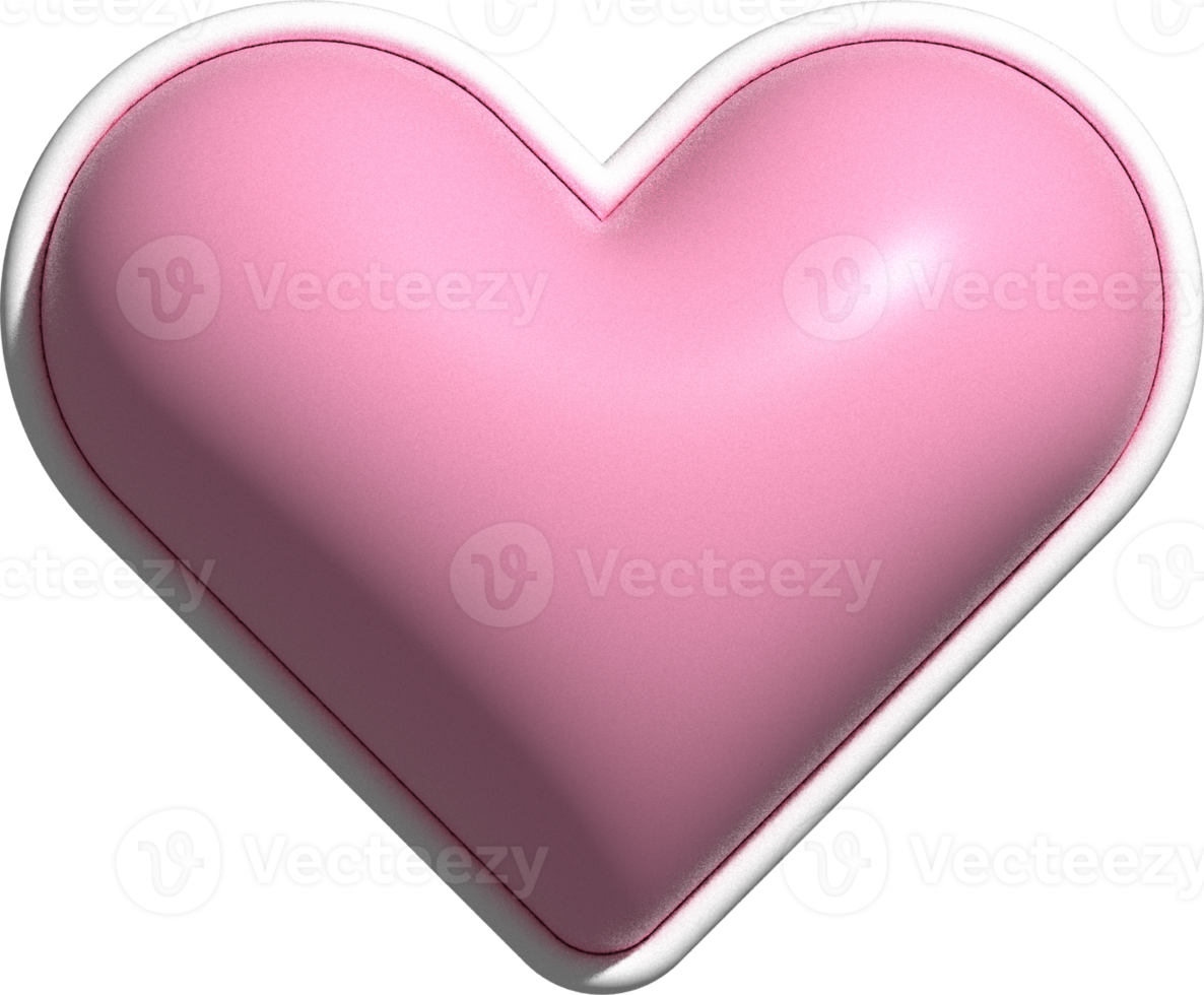 3d cute heart decoration png