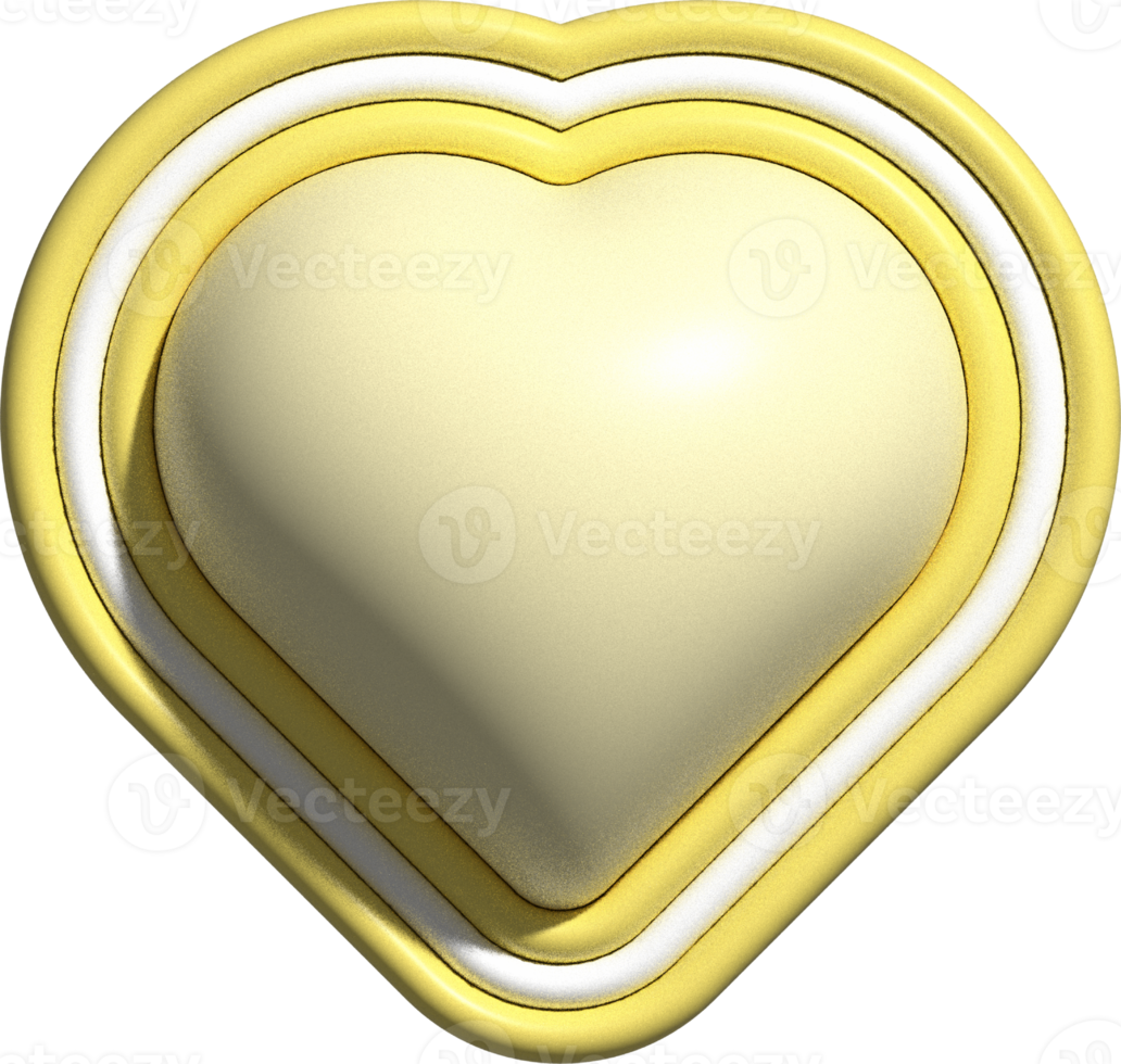 3d cute heart decoration png