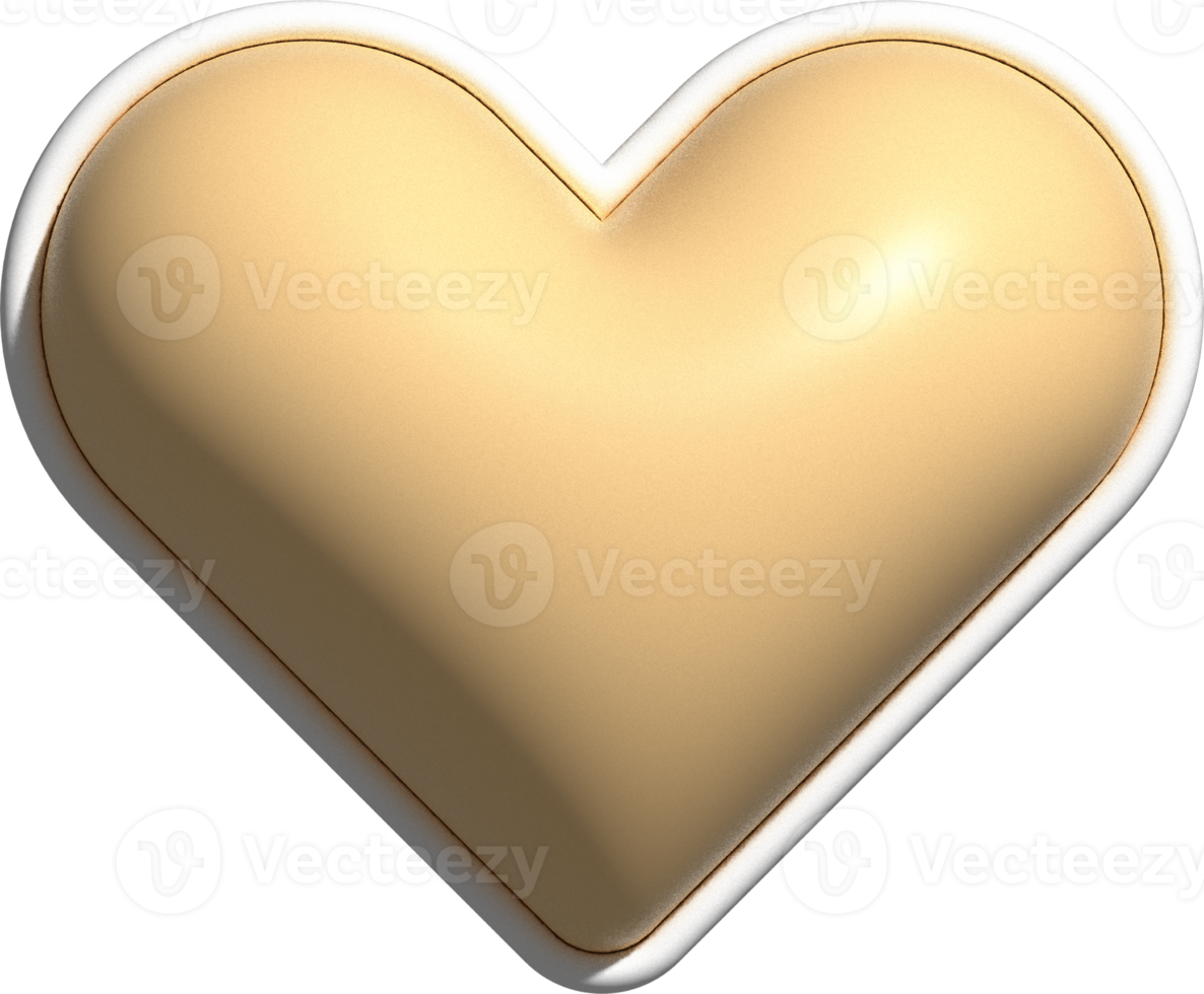 3d cute heart decoration png