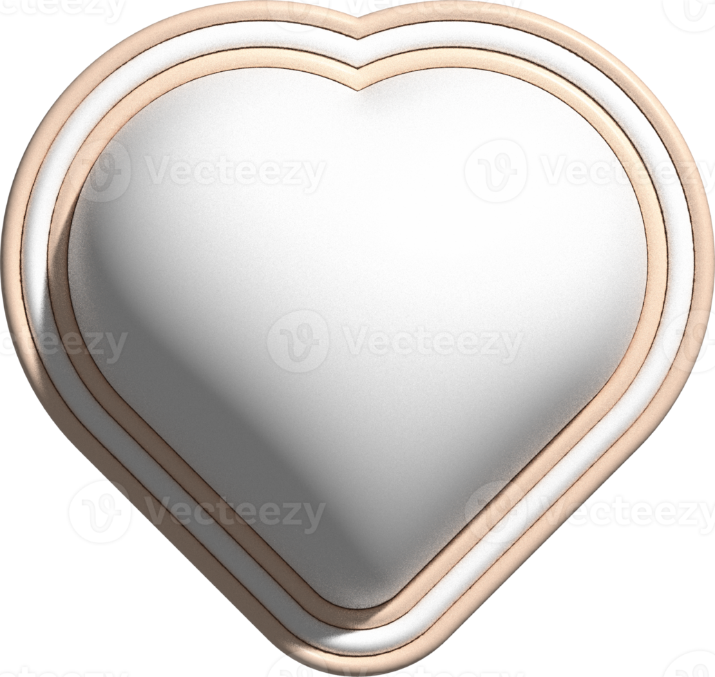 3d cute heart decoration png