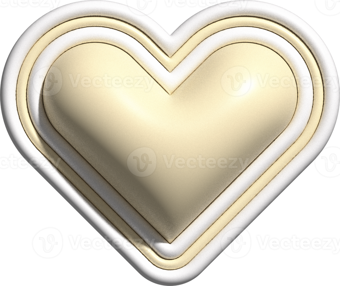 3d cute heart decoration png