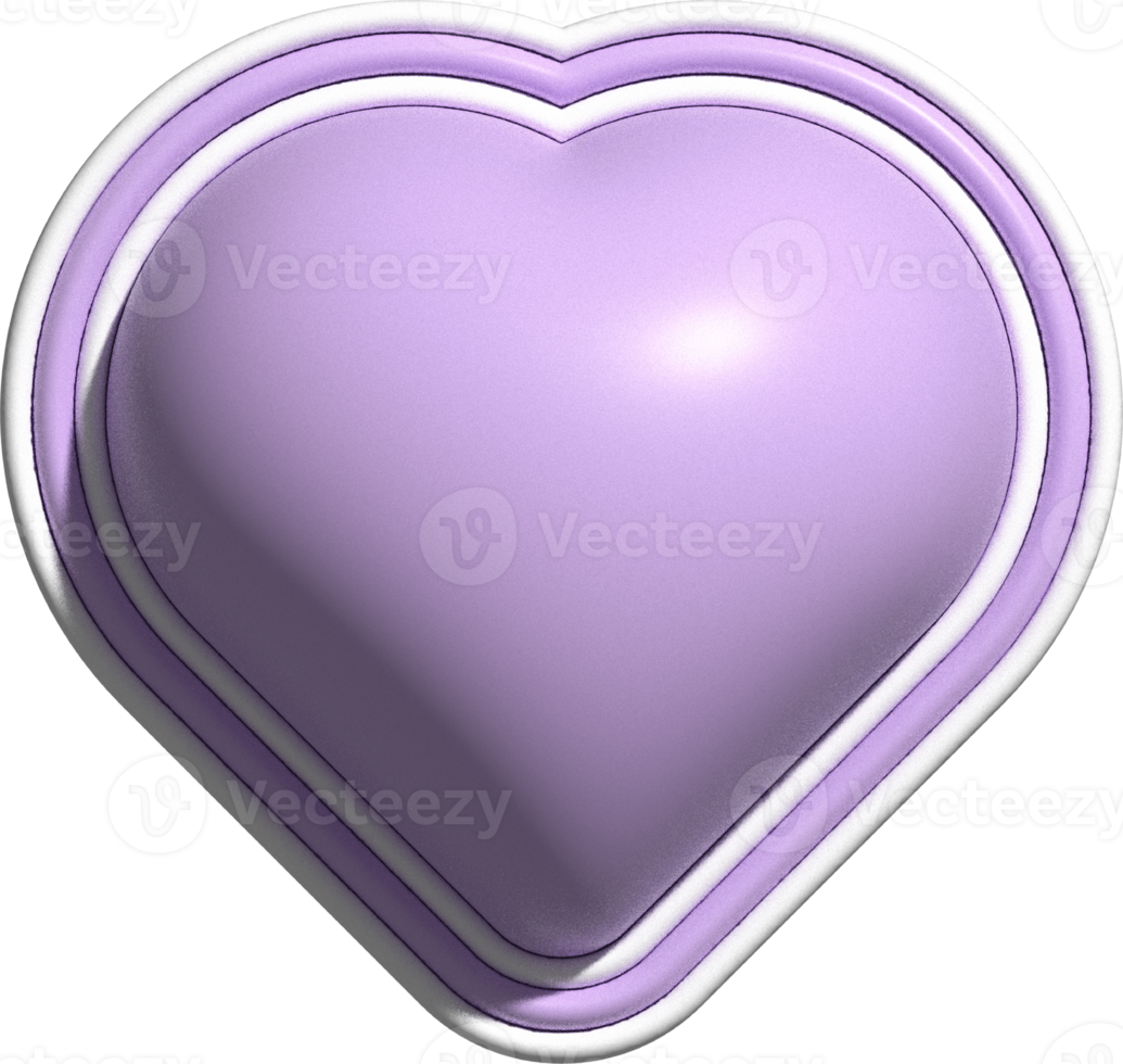 3d cute heart decoration png