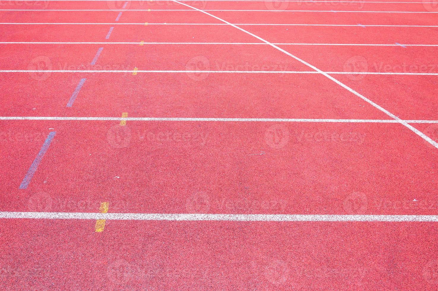 Running track with white line texture,sports texture for background photo
