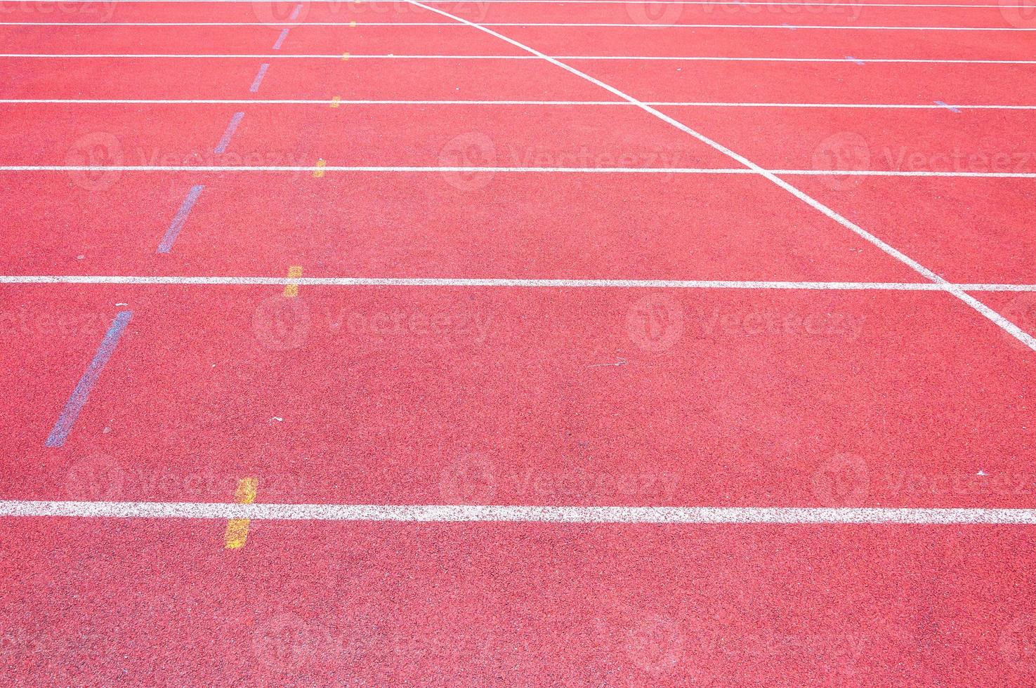 corriendo pista con blanco línea textura, deportes textura para antecedentes foto