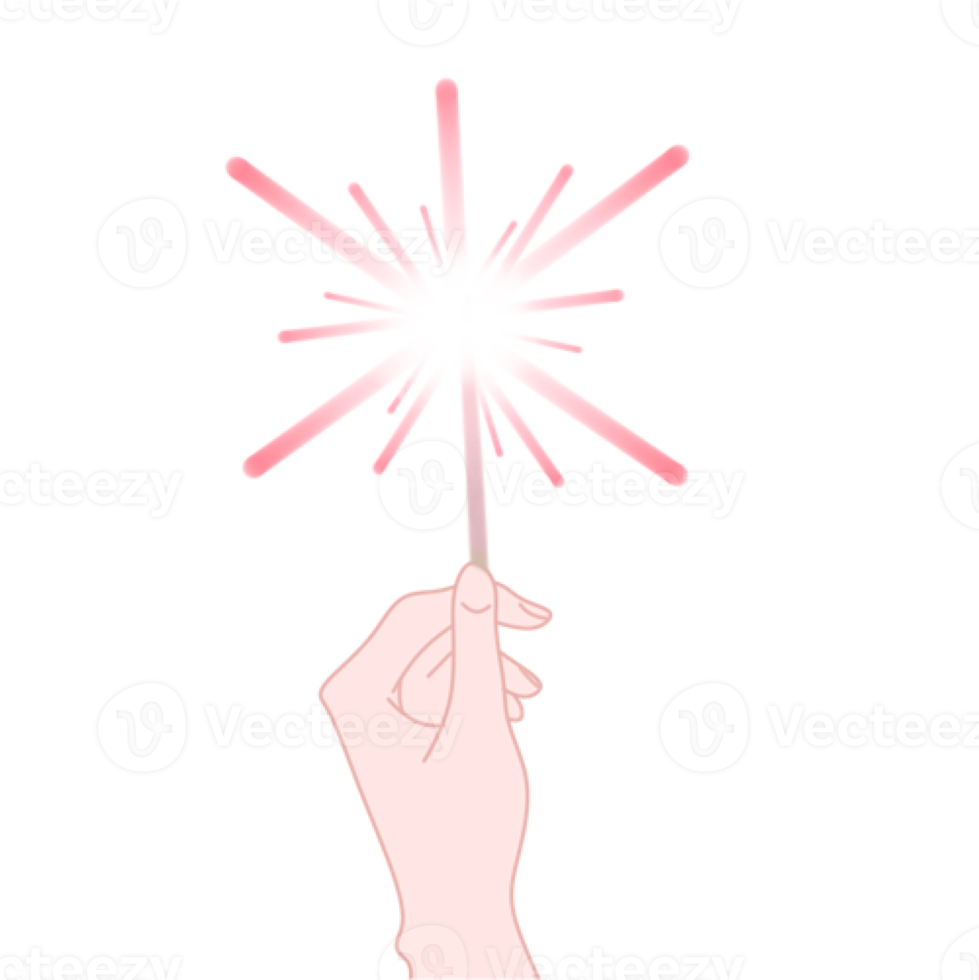 Hand with Firework png