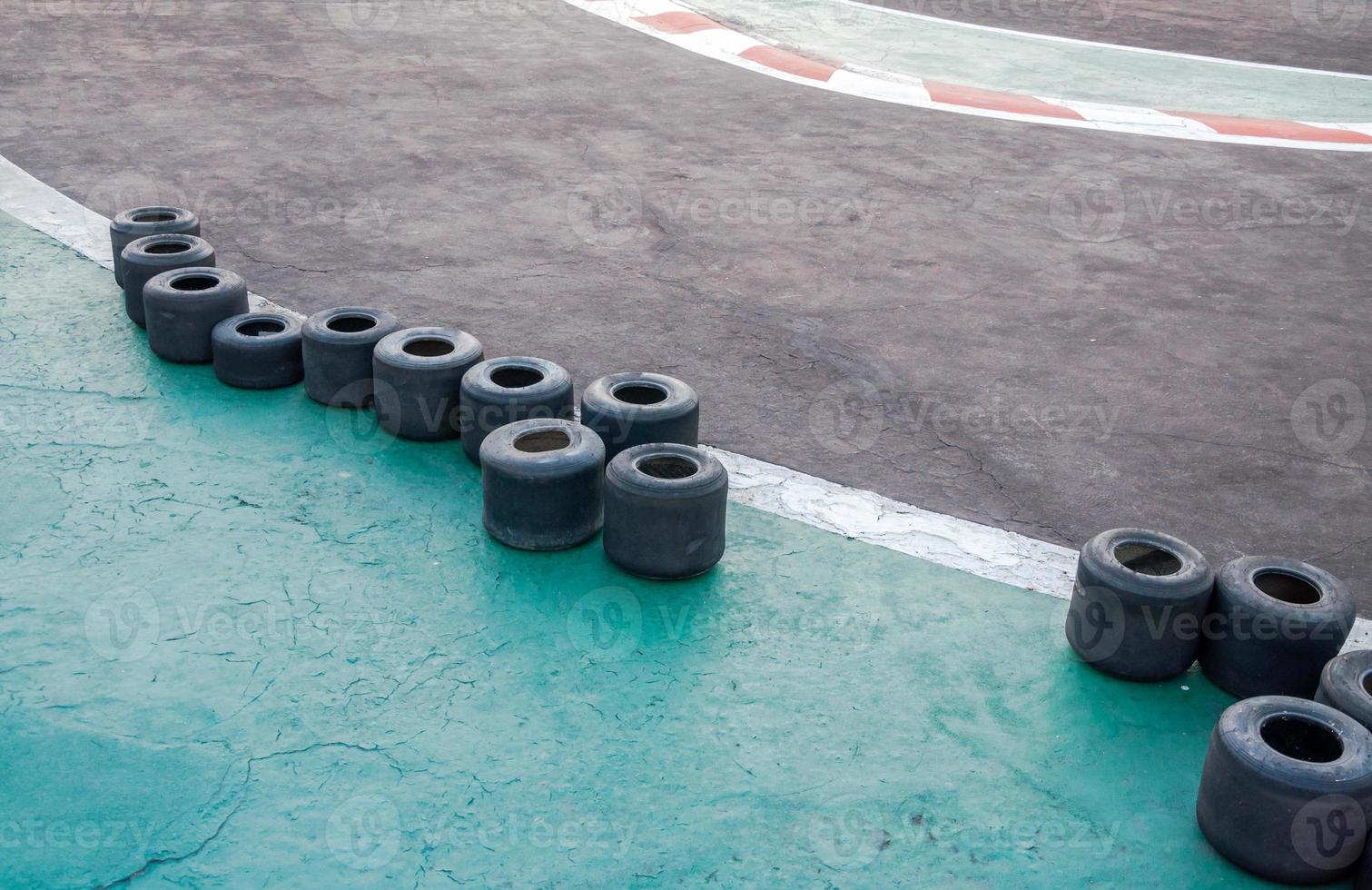 Go-kart and small tires racetrack circuit. Small karting racetrack,motorsport for youth photo