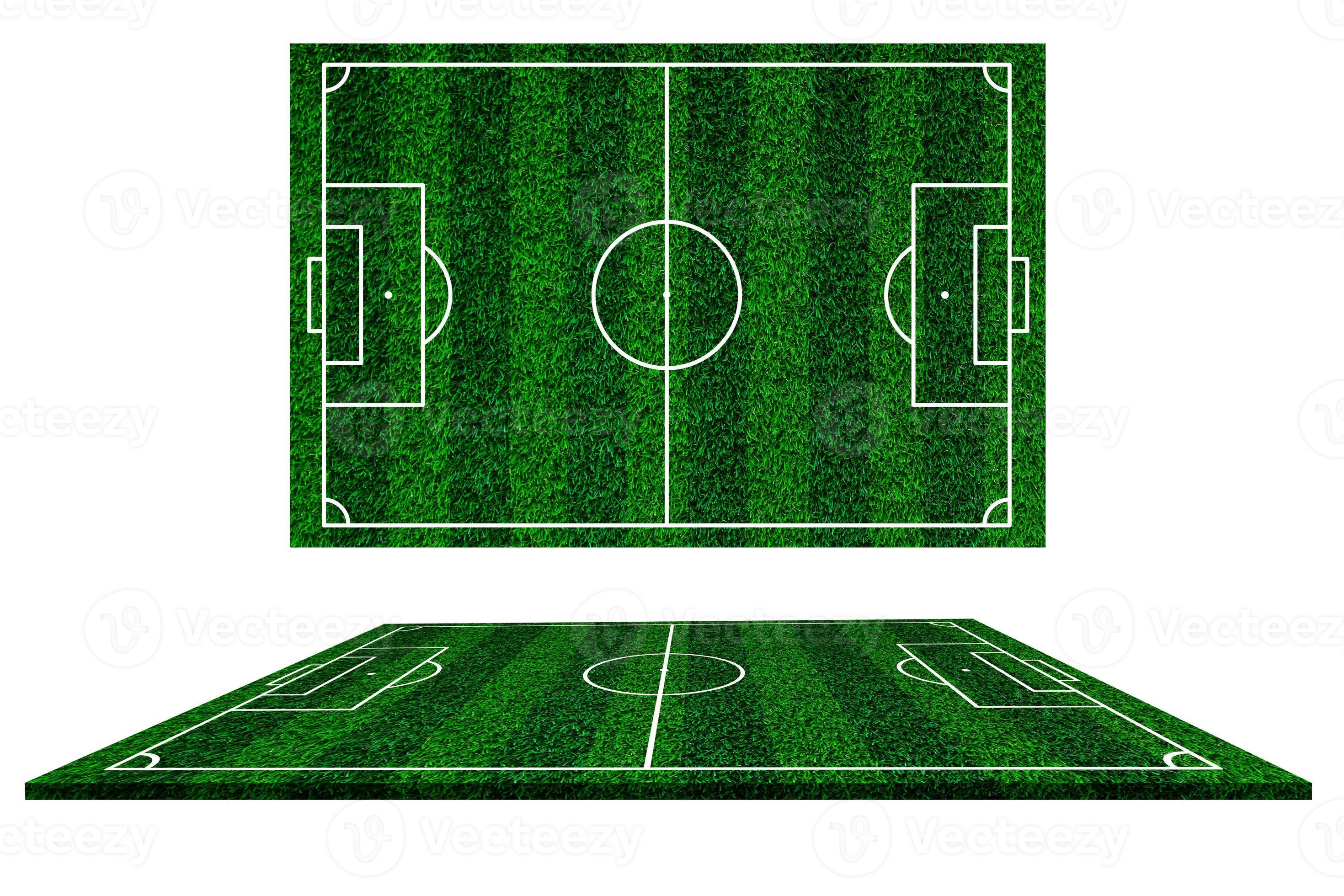 Collection of soccer field elements view,Green grass football field of
