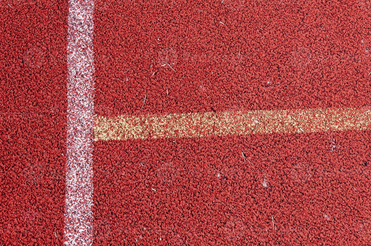 Running track with white line texture,sports texture for background photo