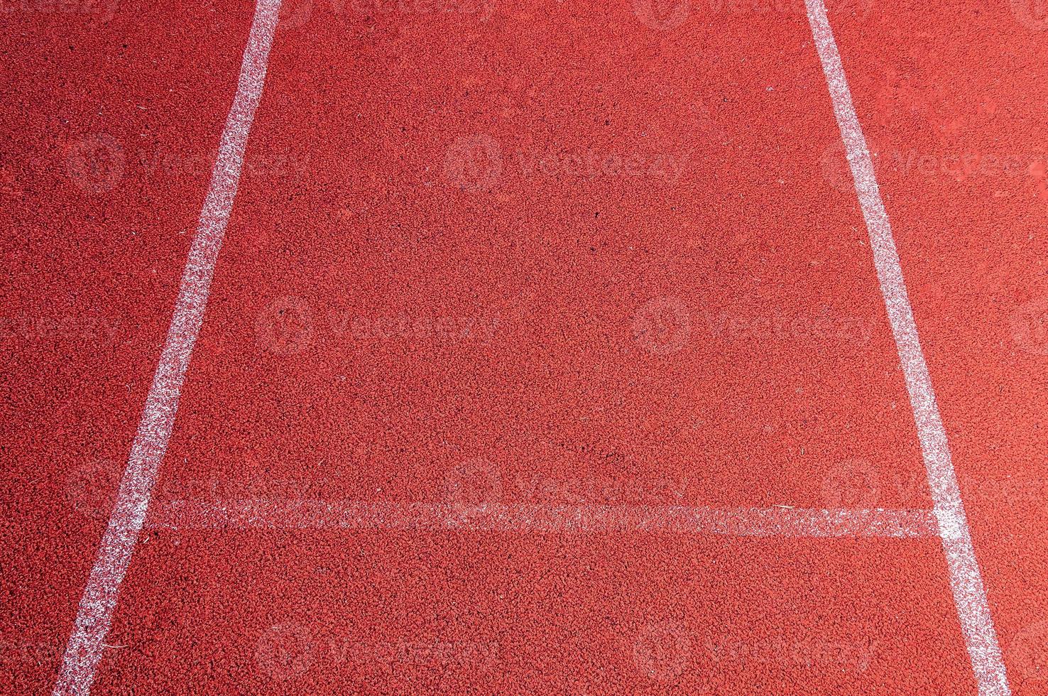 Running track with white line texture,sports texture for background photo