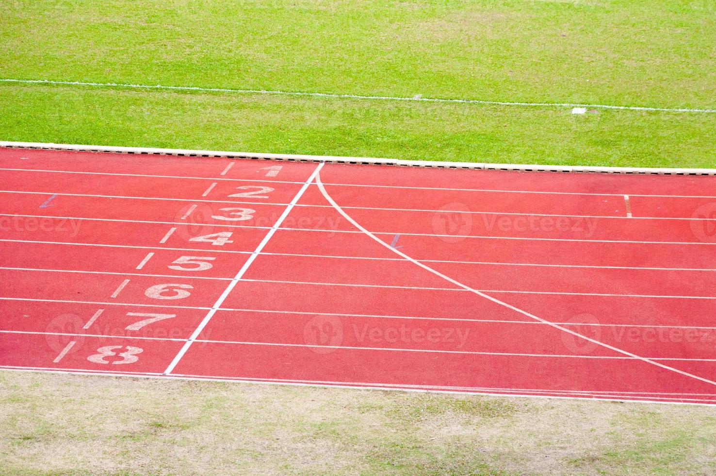 Athletics stadium running track photo