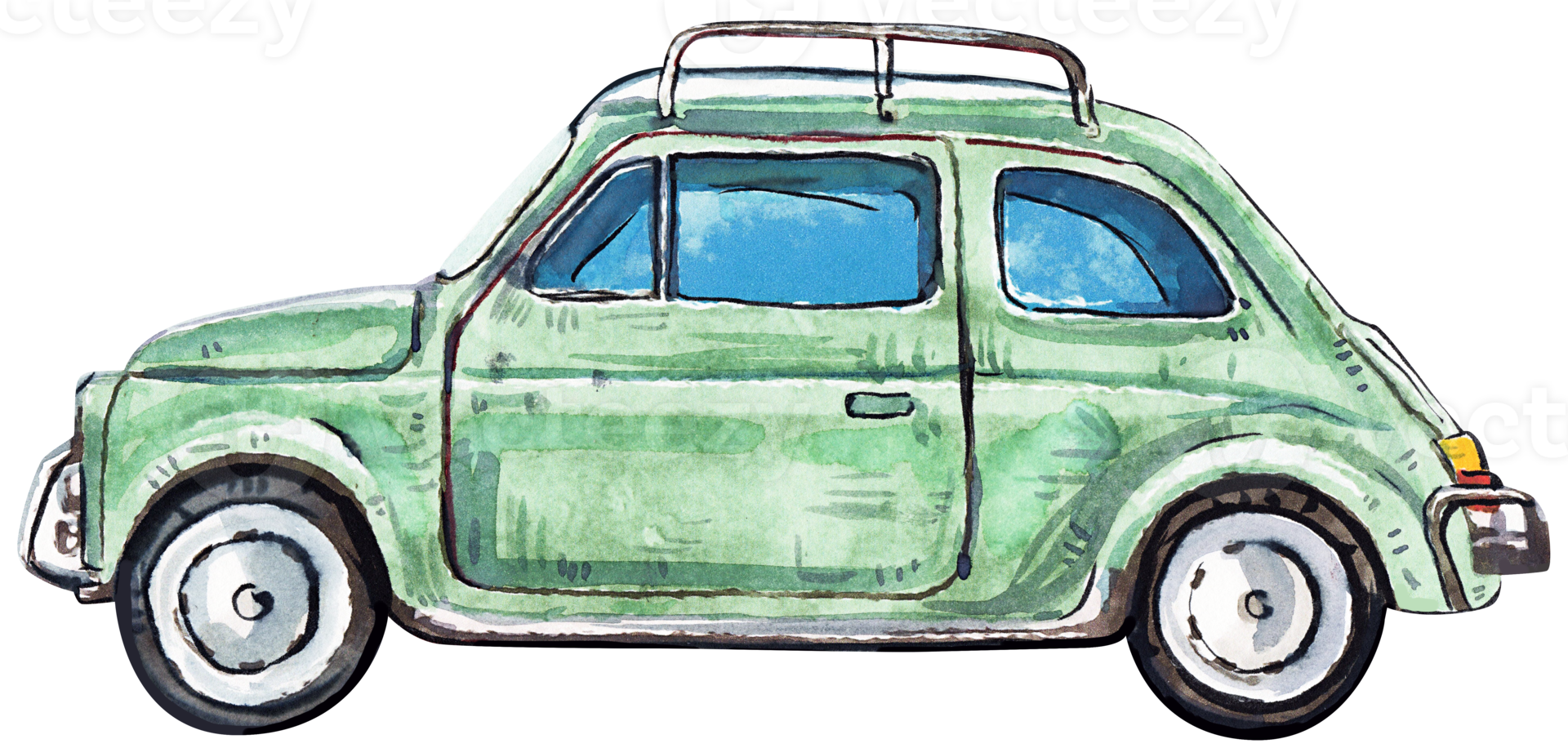 Car watercolor illustration png