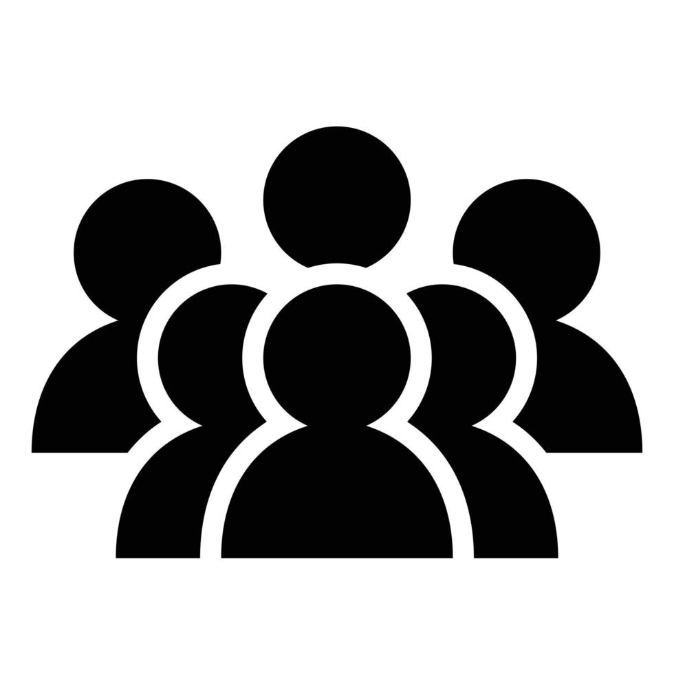 Multiple people icon vector sign symbol graphic illustration 19989716