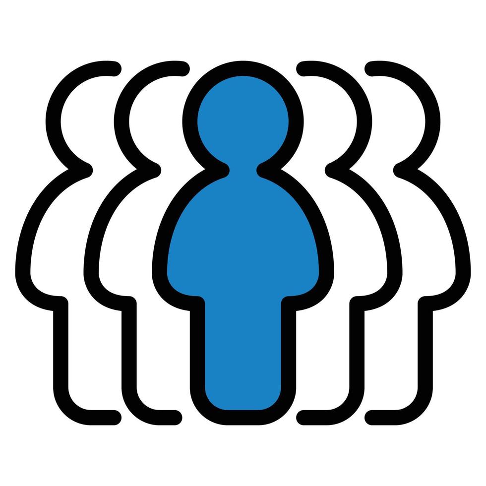 staff icon vector sign symbol graphic illustration
