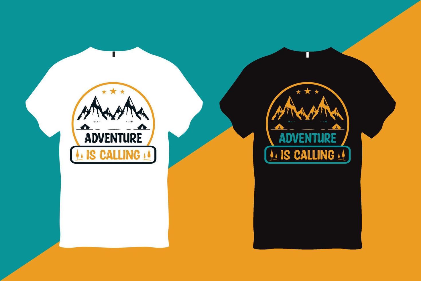 Adventure is Calling Camping T shirt Design vector