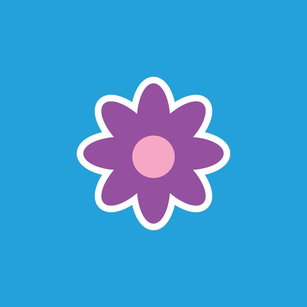 funny groovy playful flower in Y2K style. Hippie trendy flower card vector