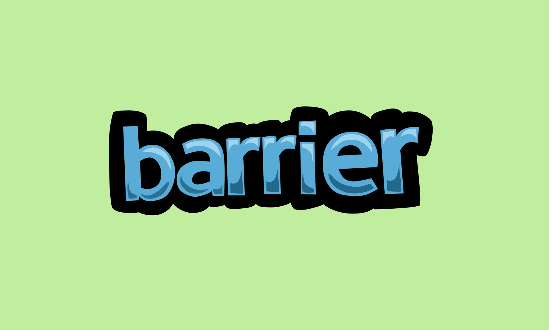 barrier writing vector design on a green background 19990619 Vector Art