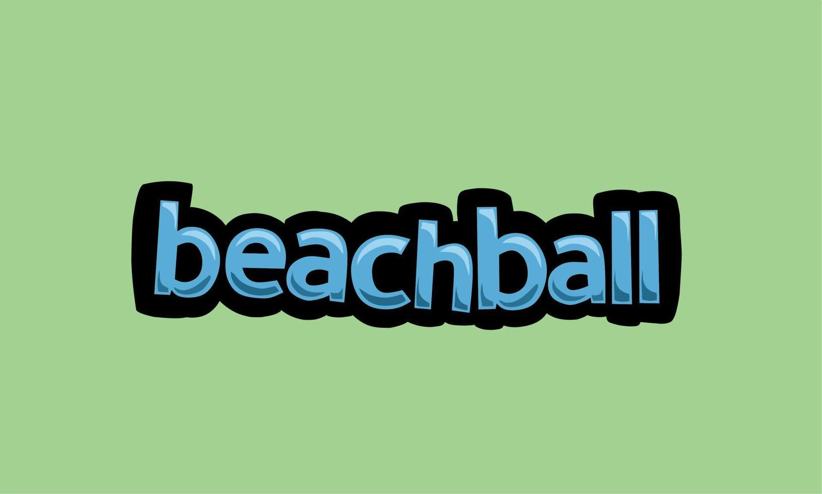 beachball writing vector design on a green background