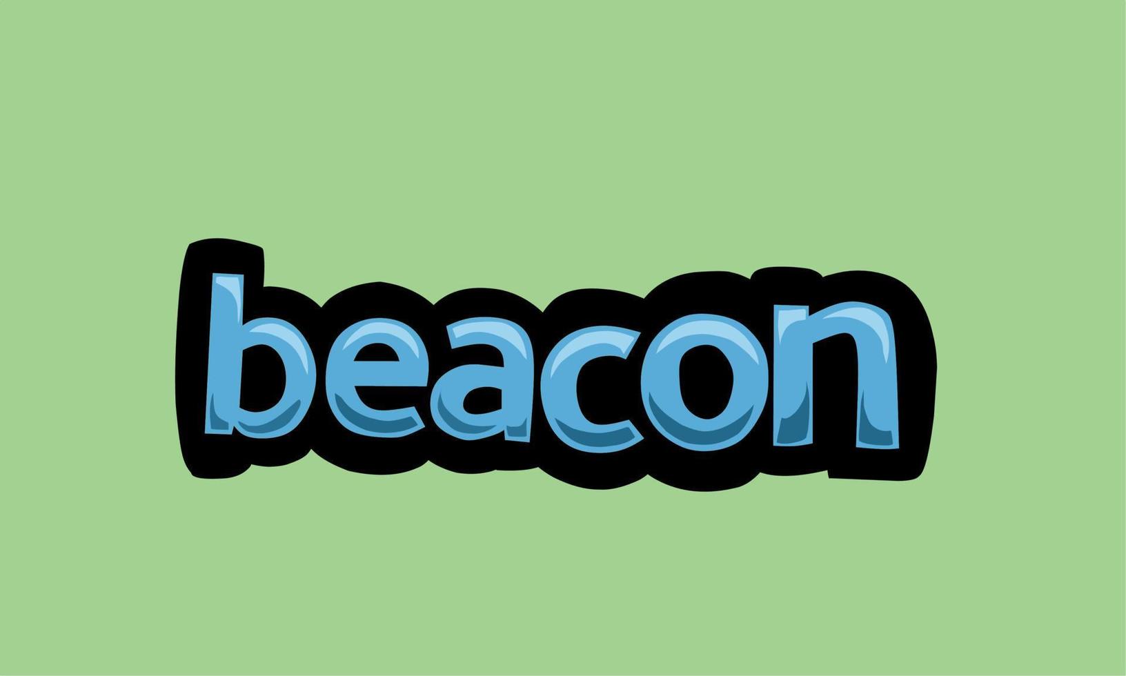 beacon writing vector design on a green background
