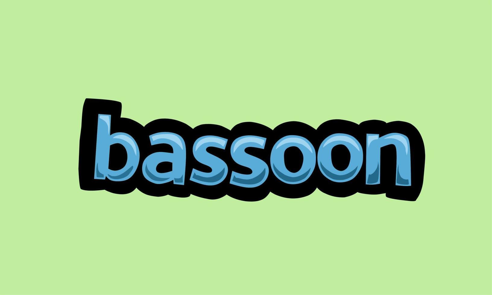 bassoon writing vector design on a green background