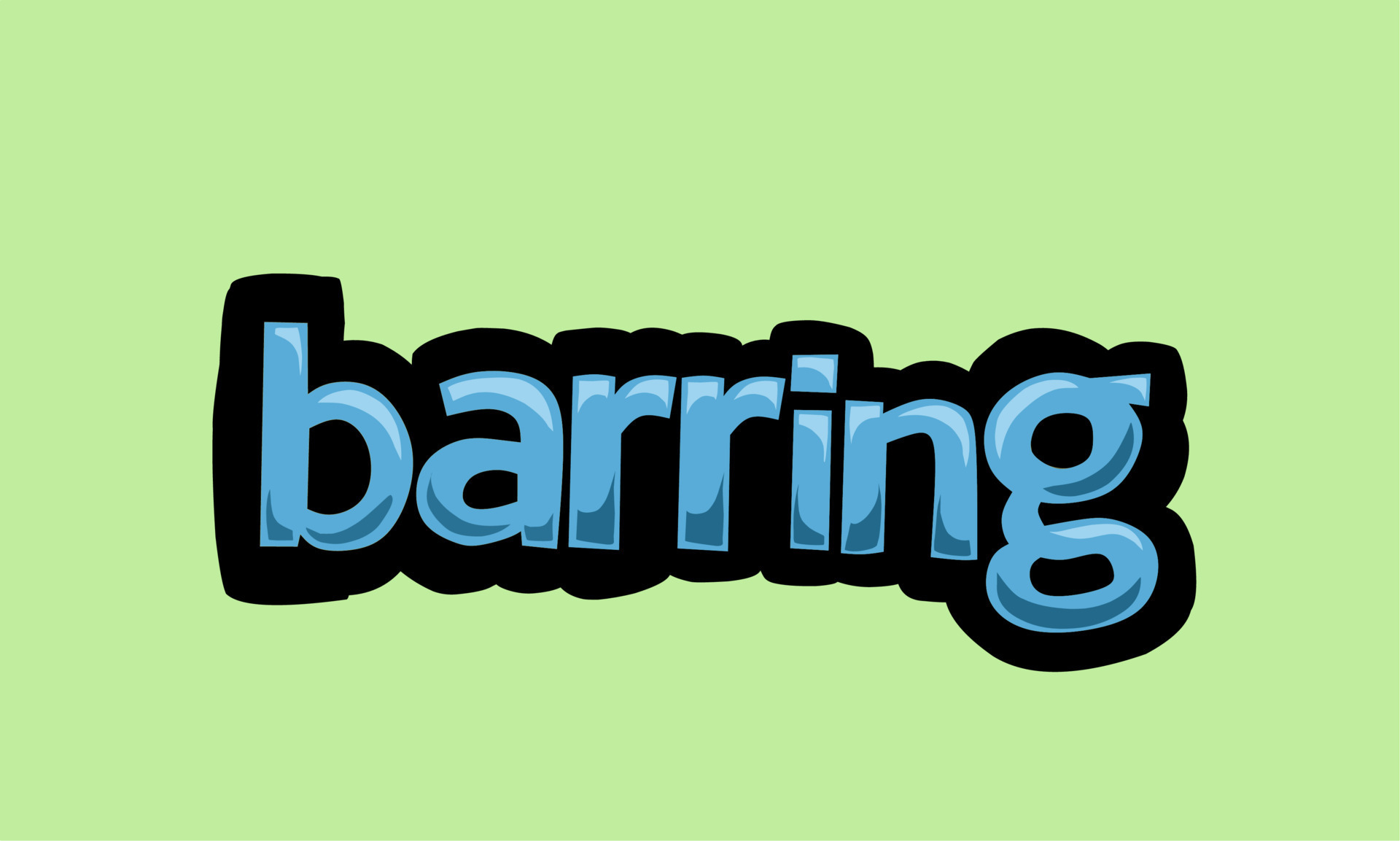 barring writing vector design on a green background 19990645 Vector Art