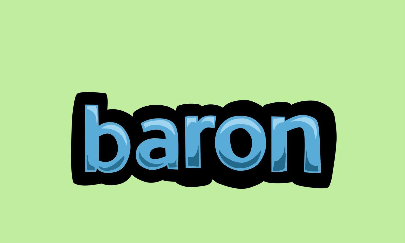 barón escritura vector diseño en un verde antecedentes