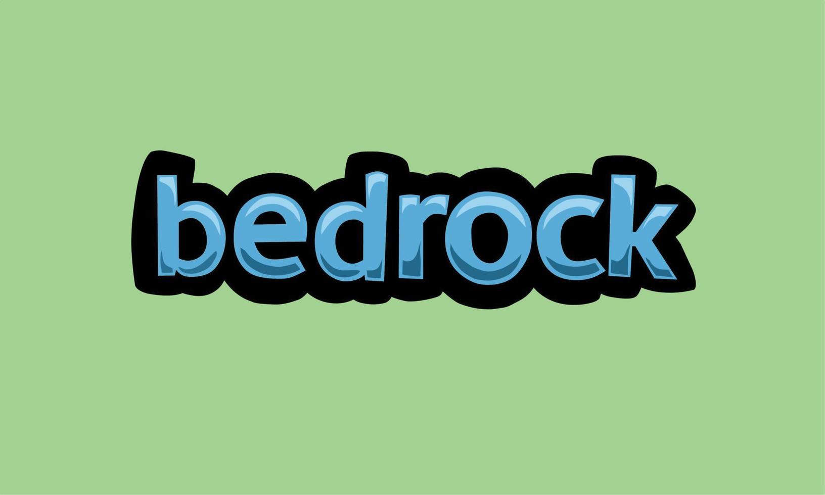 bedrock writing vector design on a green background