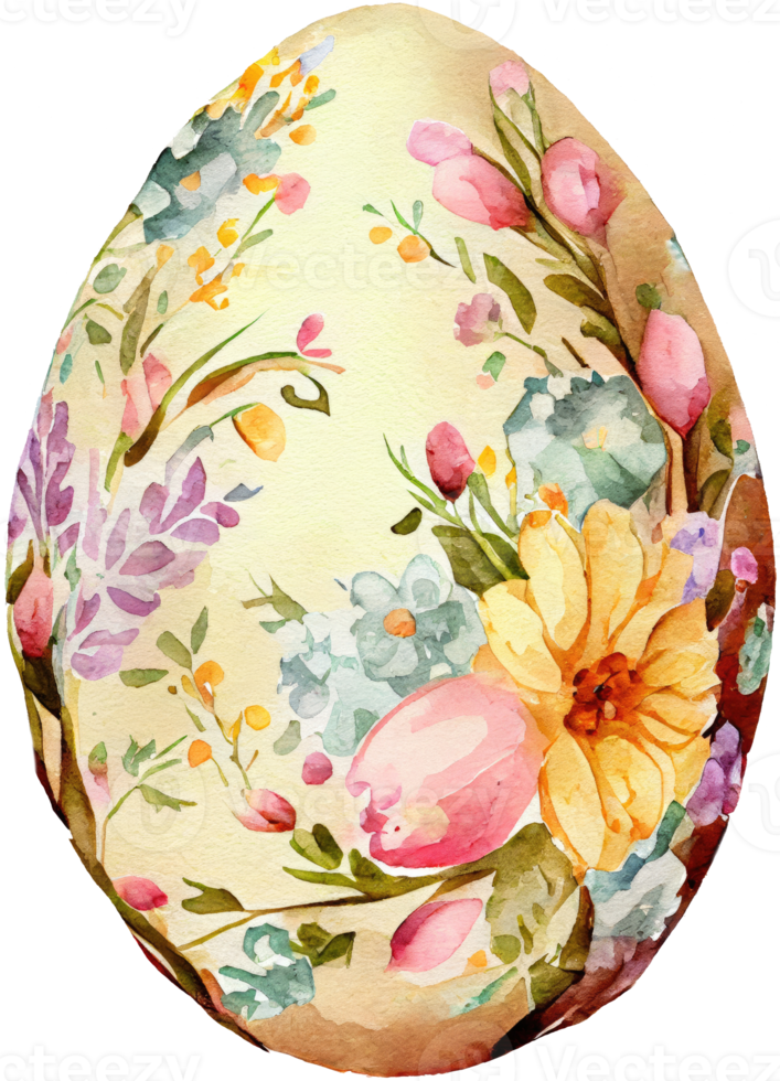 Ostern Ei Blume Aquarell Illustration png