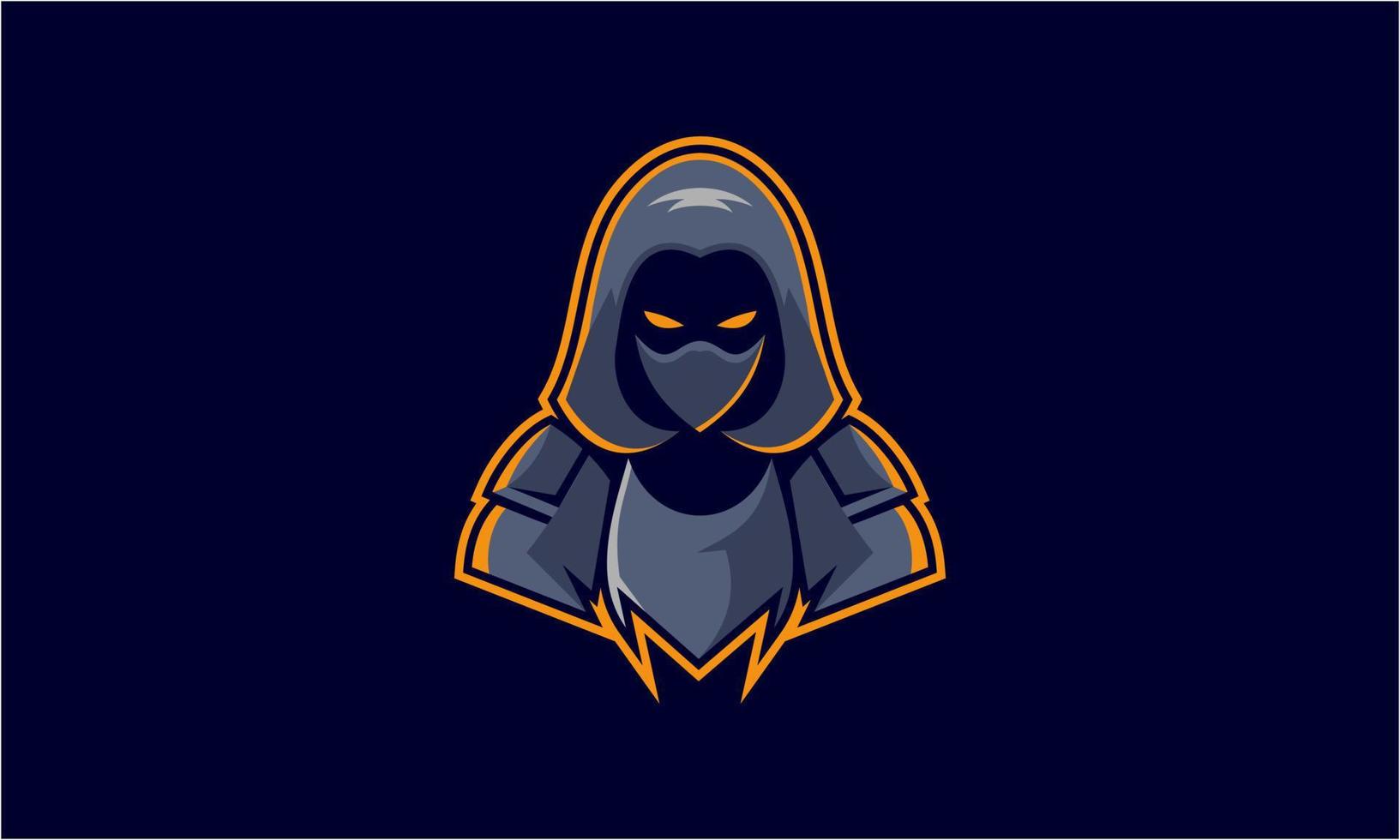 E-sport ninja mascot character logo vector