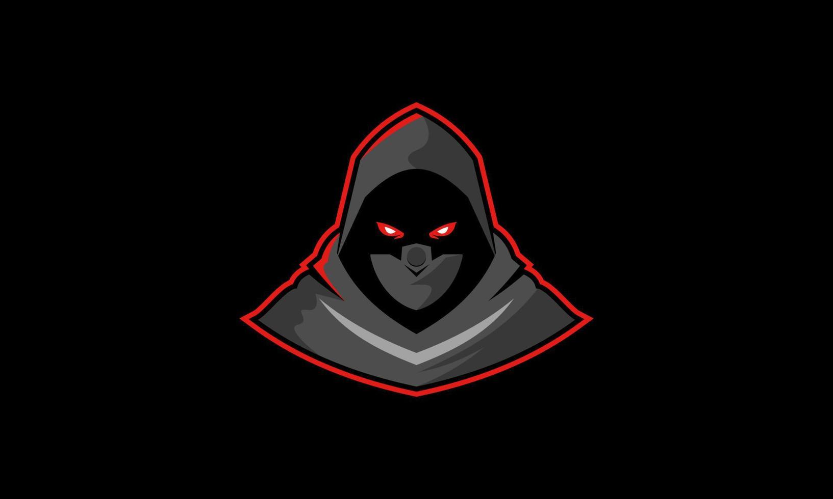 e-sport ninja mascota personaje logo vector