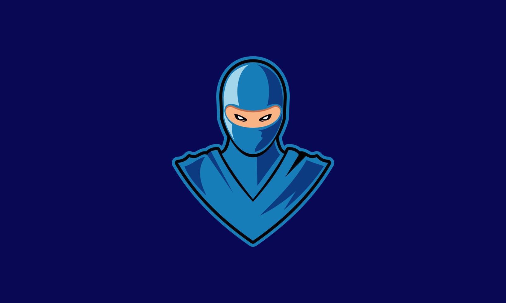 E-sport ninja mascot character logo vector