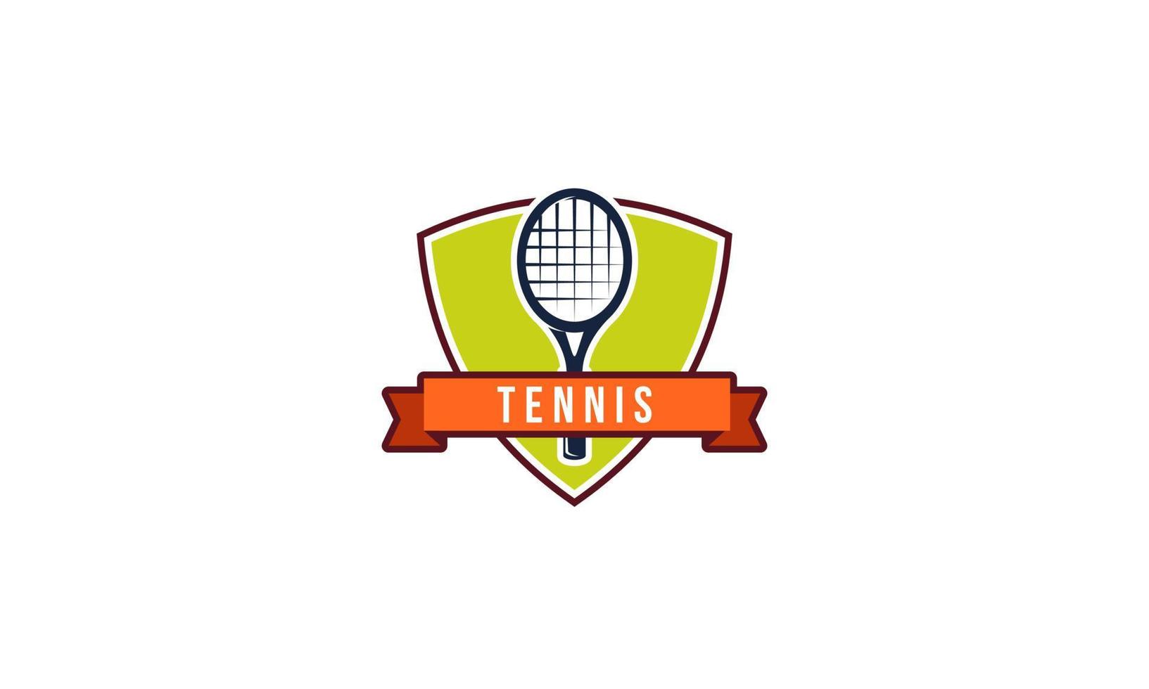 tenis raqueta y pelota logo diseño vector