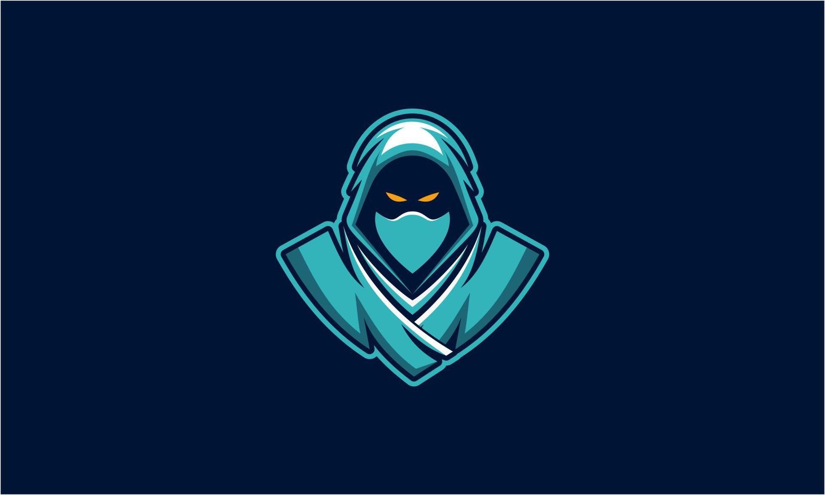 E-sport ninja mascot character logo vector