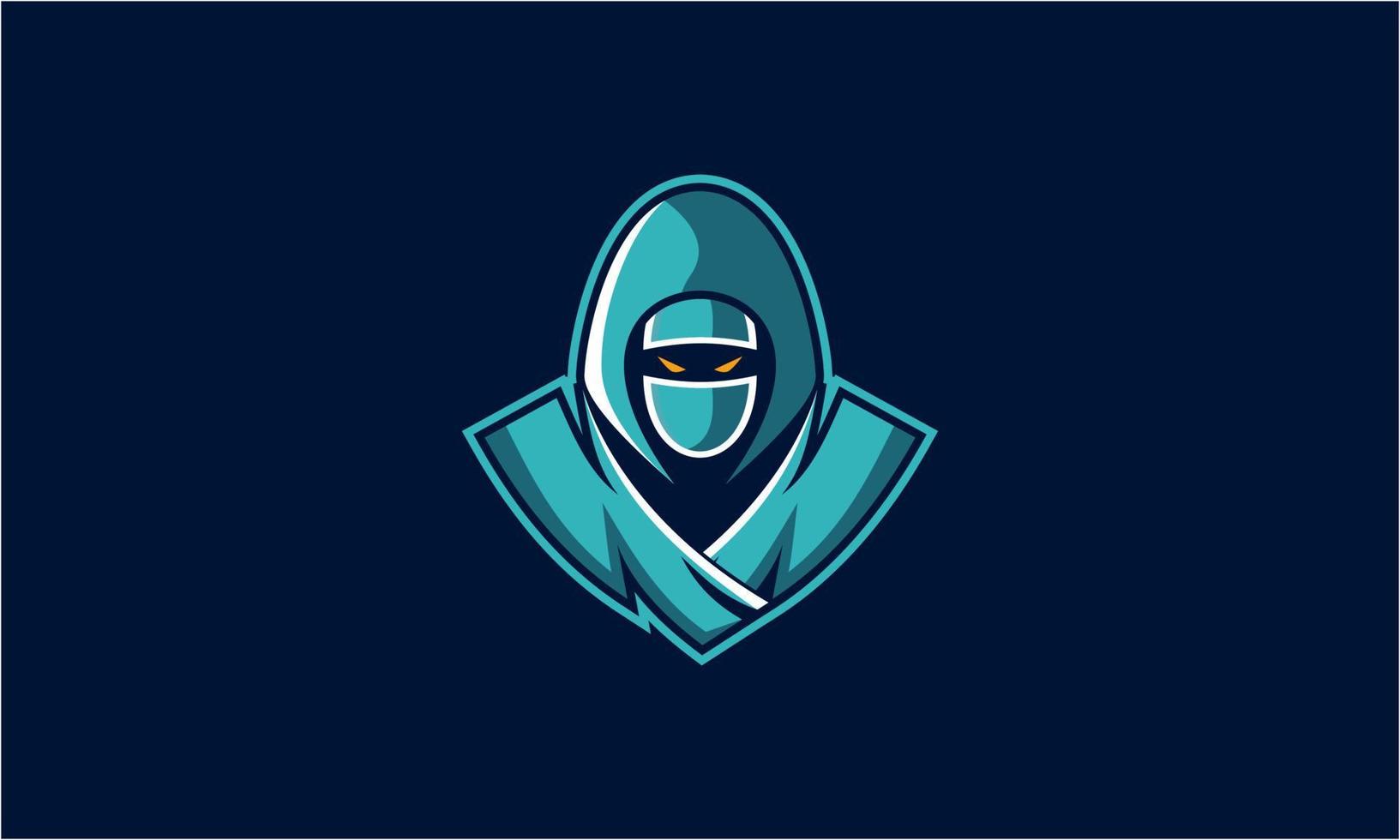 E-sport ninja mascot character logo vector