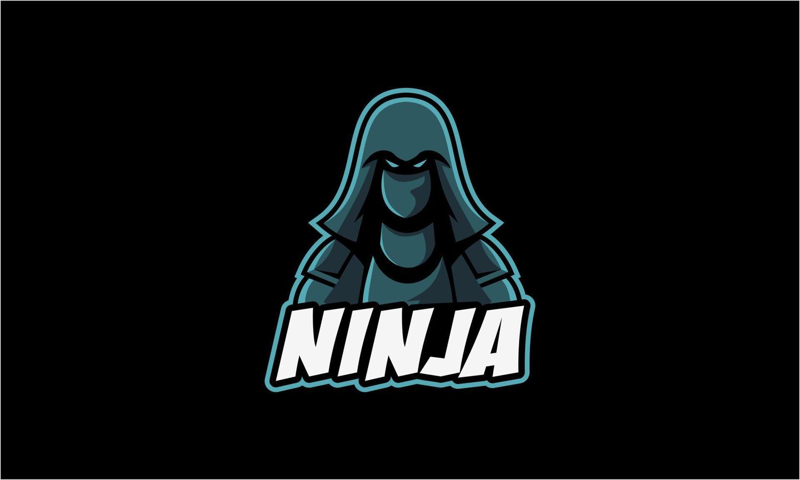 E-sport ninja mascot character logo vector