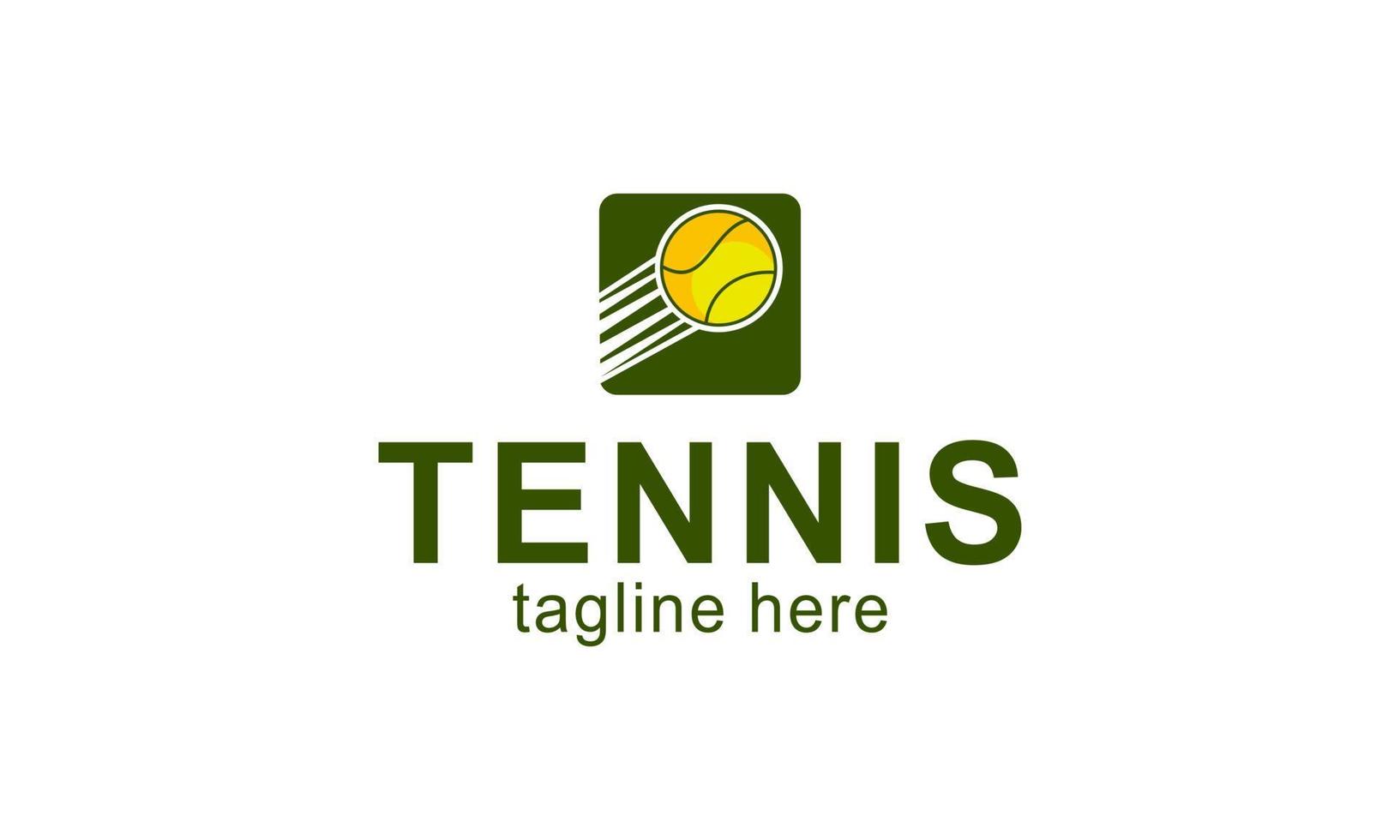 tenis raqueta y pelota logo diseño vector