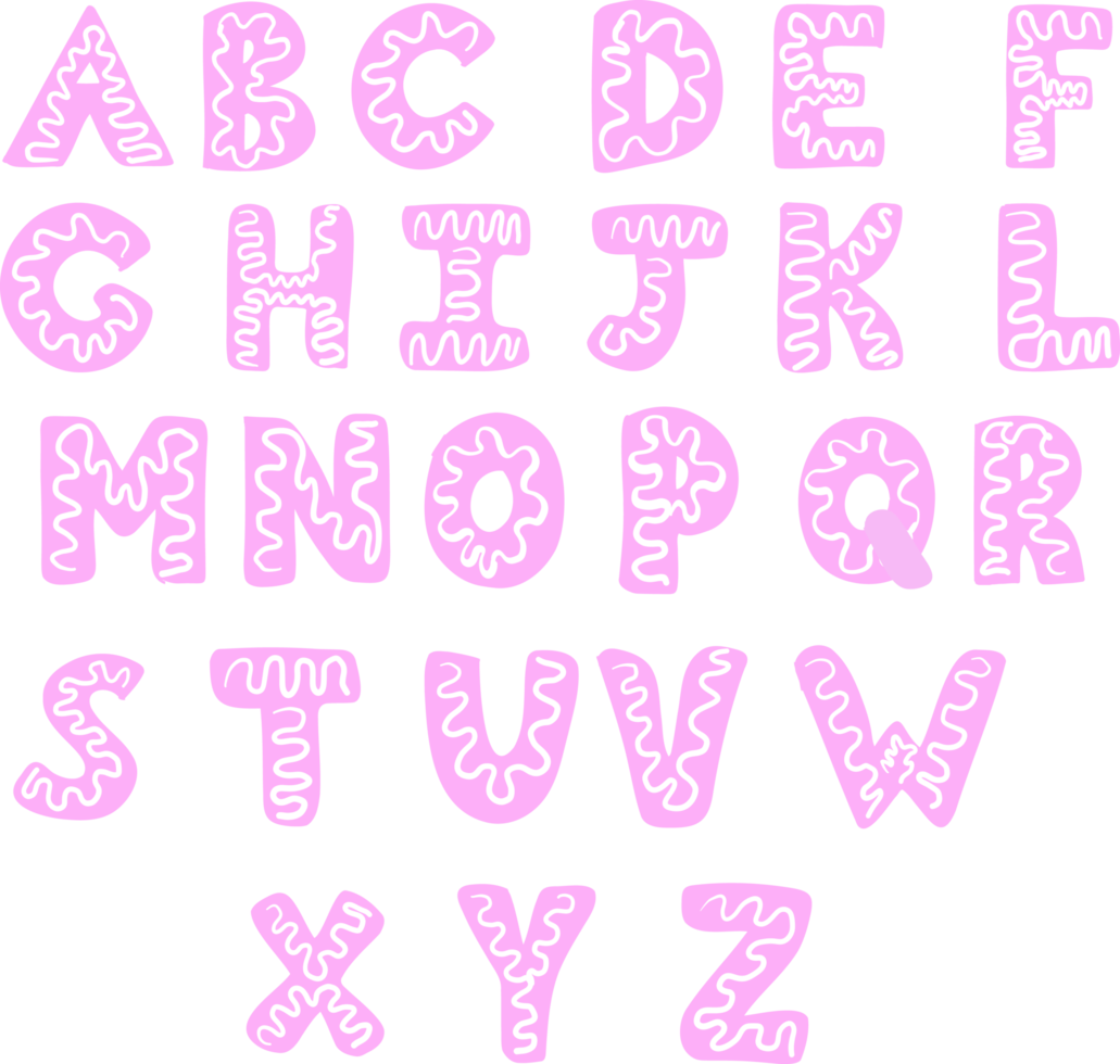 Letters of the English alphabet. png