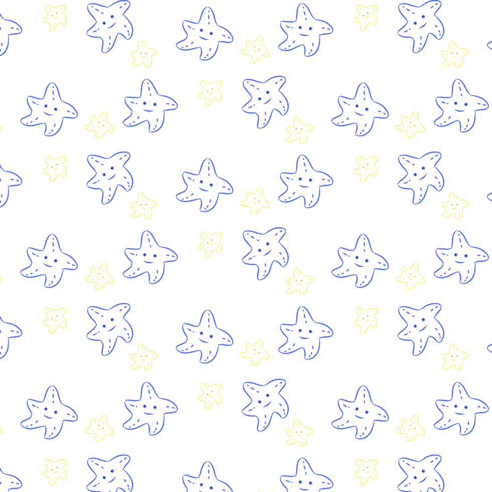 Background with starfish for decoration. png